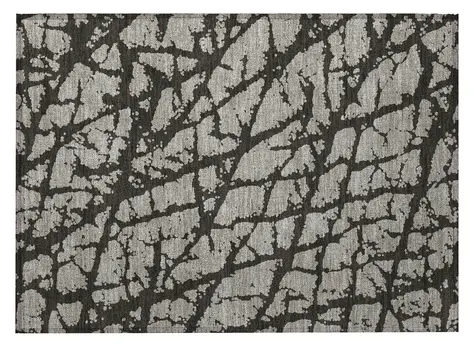 2' X 3' Gray and Black Abstract Washable Non Skid Indoor Outdoor Area Rug