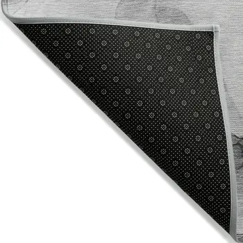 9' X 12' Gray Abstract Washable Non Skid Indoor Outdoor Area Rug