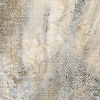 3' X 5' Beige Abstract Washable Non Skid Indoor Outdoor Area Rug