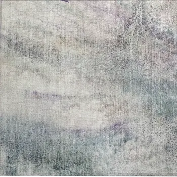 2' X 3' Ivory Abstract Washable Non Skid Indoor Outdoor Area Rug