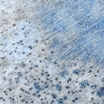 10' X 14' Ivory Blue and Gray Abstract Washable Non Skid Indoor Outdoor Area Rug