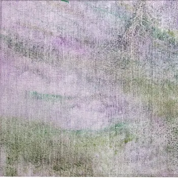2' X 3' Purple Abstract Washable Non Skid Indoor Outdoor Area Rug