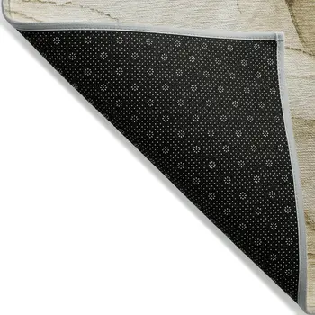 9' X 12' Beige Abstract Washable Non Skid Indoor Outdoor Area Rug