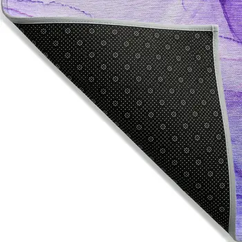 2' X 3' Purple Abstract Washable Non Skid Indoor Outdoor Area Rug