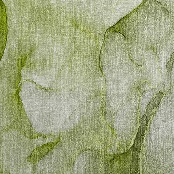 2' X 3' Olive Green Abstract Washable Non Skid Indoor Outdoor Area Rug