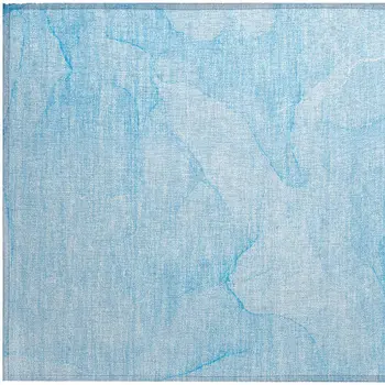 2' X 3' Blue Abstract Washable Non Skid Indoor Outdoor Area Rug