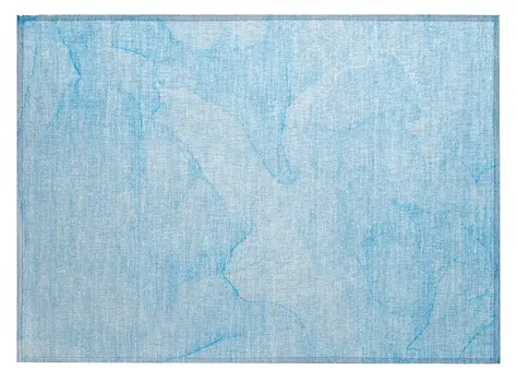 2' X 3' Blue Abstract Washable Non Skid Indoor Outdoor Area Rug