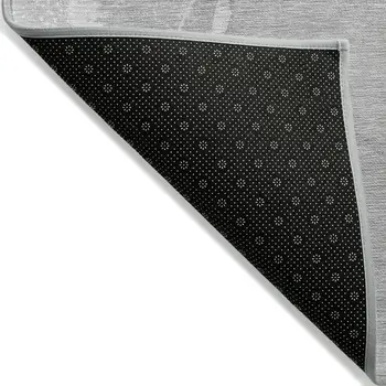 3' X 5' Gray Abstract Washable Non Skid Indoor Outdoor Area Rug