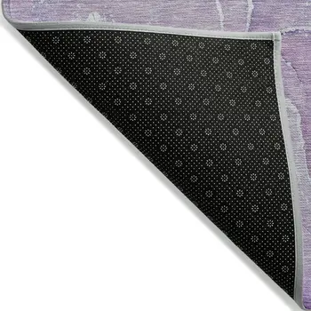 3' X 5' Purple Abstract Washable Non Skid Indoor Outdoor Area Rug