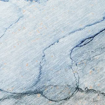8' X 10' Blue Abstract Washable Non Skid Indoor Outdoor Area Rug