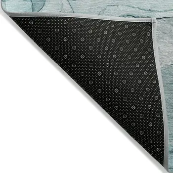 10' X 14' Gray And Ivory Abstract Washable Indoor Outdoor Area Rug