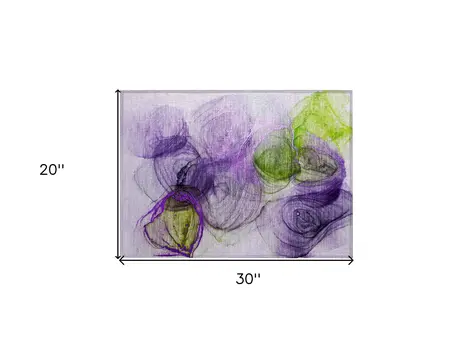 2' X 3' Purple Abstract Washable Non Skid Indoor Outdoor Area Rug