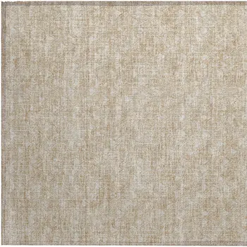 2' X 3' Tan Geometric Washable Non Skid Indoor Outdoor Area Rug