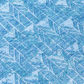 8' X 10' Blue Geometric Washable Indoor Outdoor Area Rug