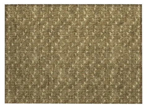 2' X 3' Brown Geometric Washable Non Skid Indoor Outdoor Area Rug