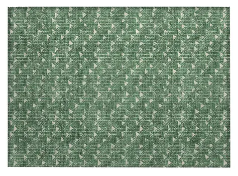 2' X 3' Sage Geometric Washable Non Skid Indoor Outdoor Area Rug
