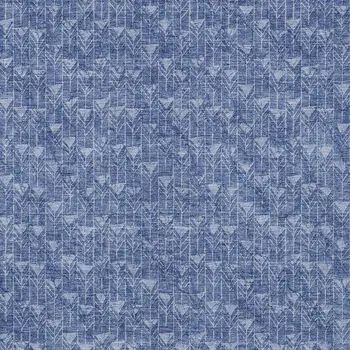 3' X 5' Navy Blue Geometric Washable Non Skid Indoor Outdoor Area Rug