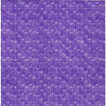 3' X 5' Purple Geometric Washable Non Skid Indoor Outdoor Area Rug