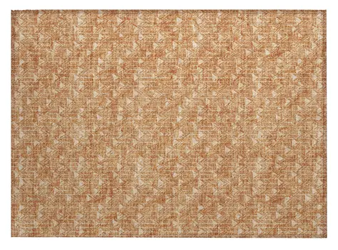 2' X 3' Salmon Geometric Washable Non Skid Indoor Outdoor Area Rug