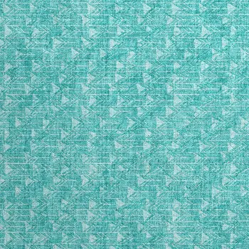 2' X 3' Turquoise Geometric Washable Non Skid Indoor Outdoor Area Rug