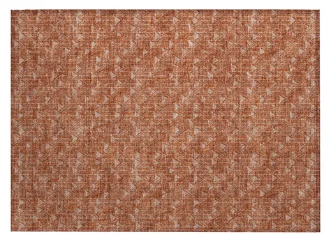 2' X 3' Terra Cotta Geometric Washable Non Skid Indoor Outdoor Area Rug