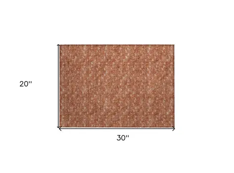 2' X 3' Terra Cotta Geometric Washable Non Skid Indoor Outdoor Area Rug