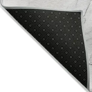 8' Round Beige Ivory and Gray Round Abstract Washable Non Skid Indoor Outdoor Area Rug