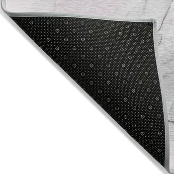 8' Round Gray and Pink Round Abstract Washable Non Skid Indoor Outdoor Area Rug