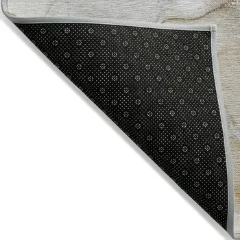 8' Round Brown Round Abstract Washable Non Skid Indoor Outdoor Area Rug