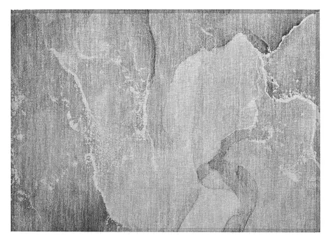2' X 3' Gray Abstract Washable Indoor Outdoor Area Rug