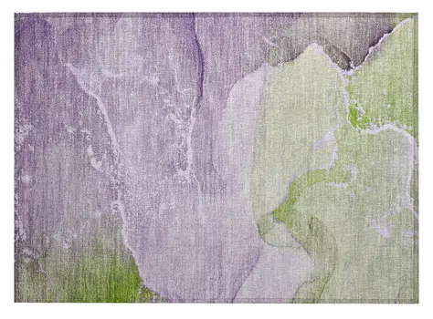 2' X 3' Purple Abstract Washable Non Skid Indoor Outdoor Area Rug