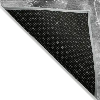 2' X 3' Gray Abstract Washable Non Skid Indoor Outdoor Area Rug
