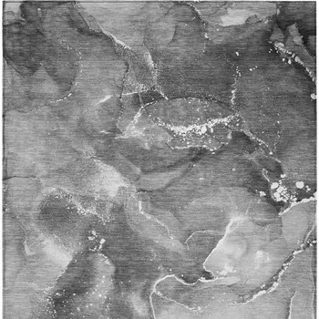 3' X 5' Gray Abstract Washable Non Skid Indoor Outdoor Area Rug