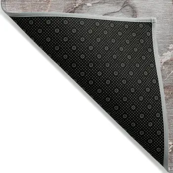 3' X 5' Gray and Red Abstract Washable Non Skid Indoor Outdoor Area Rug