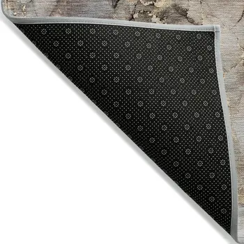 8' Round Beige Round Abstract Washable Non Skid Indoor Outdoor Area Rug