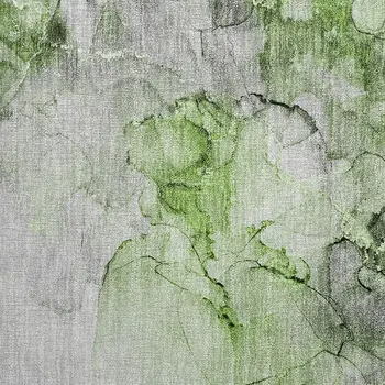2' X 3' Green Abstract Washable Non Skid Indoor Outdoor Area Rug