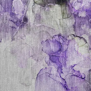 2' X 3' Purple Abstract Washable Non Skid Indoor Outdoor Area Rug