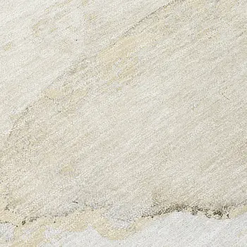 2' X 3' Beige and Ivory Abstract Washable Indoor Outdoor Area Rug