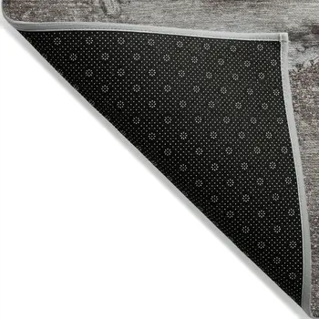 8' Round Taupe Round Abstract Washable Non Skid Indoor Outdoor Area Rug