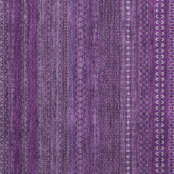 2' X 3' Eggplant Striped Washable Non Skid Indoor Outdoor Area Rug