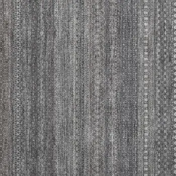 2' X 3' Gray Striped Washable Non Skid Indoor Outdoor Area Rug