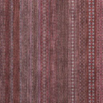 2' X 3' Merlot Striped Washable Non Skid Indoor Outdoor Area Rug