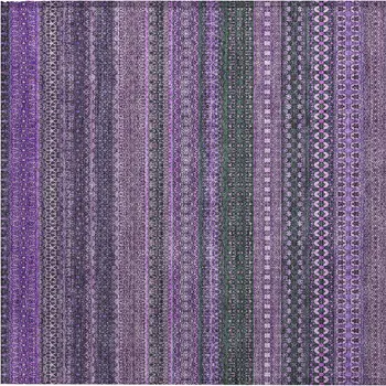 2' X 3' Purple Striped Washable Non Skid Indoor Outdoor Area Rug