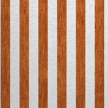 2' X 3' Orange Striped Washable Non Skid Indoor Outdoor Area Rug