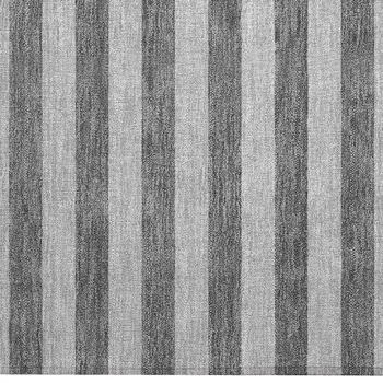 2' X 3' Gray and White Striped Washable Non Skid Indoor Outdoor Area Rug