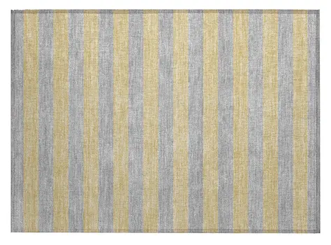 2' X 3' Silver Striped Washable Non Skid Indoor Outdoor Area Rug