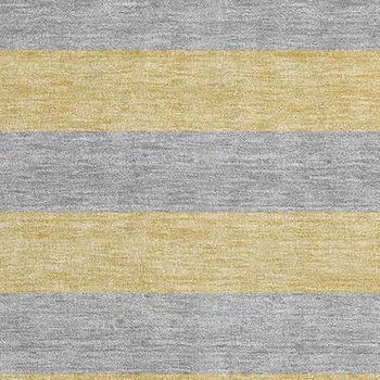 8' Runner Silver Striped Washable Non Skid Indoor Outdoor Runner Rug