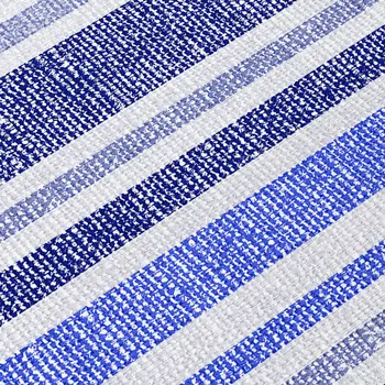 2' X 3' Blue Striped Washable Non Skid Indoor Outdoor Area Rug