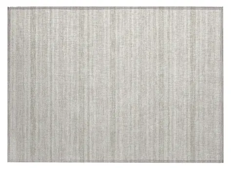 2' X 3' Ivory Striped Washable Non Skid Indoor Outdoor Area Rug