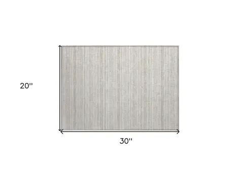 2' X 3' Ivory Striped Washable Non Skid Indoor Outdoor Area Rug